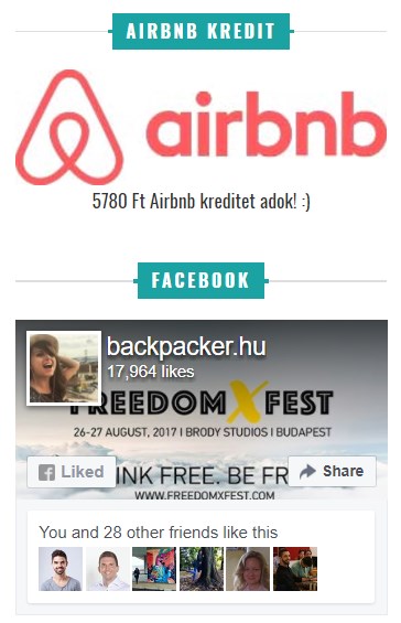 affiliate hirdetés Backpacker