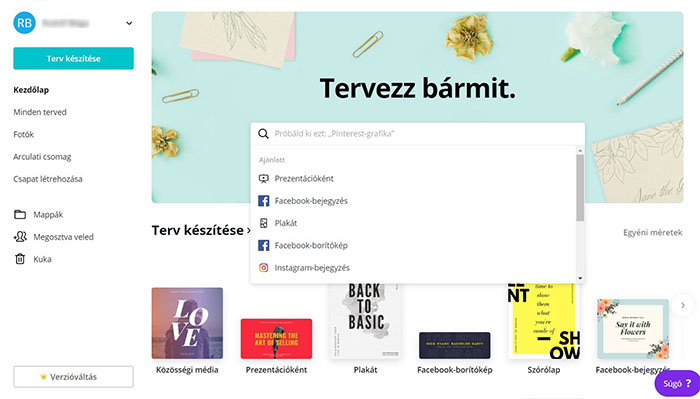 Canva - Kezdőlap