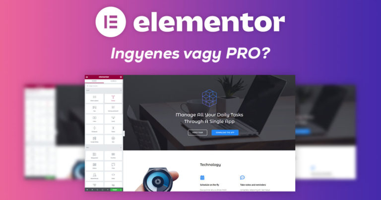 Ingyenes vagy PRO Elementor?