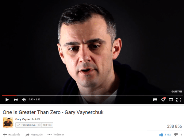 gary vaynerchuck one greater than zero