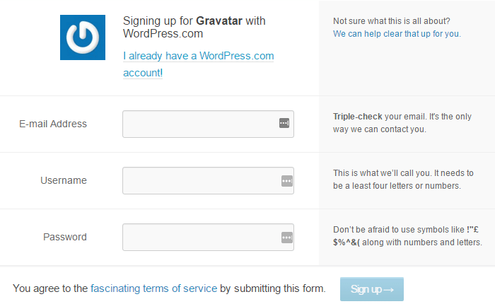 gravatar-uj-felhasznalo