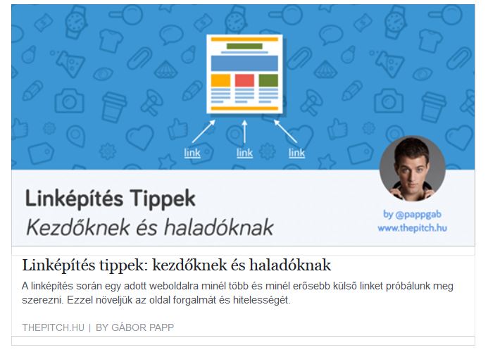 Linképítés Facebook 