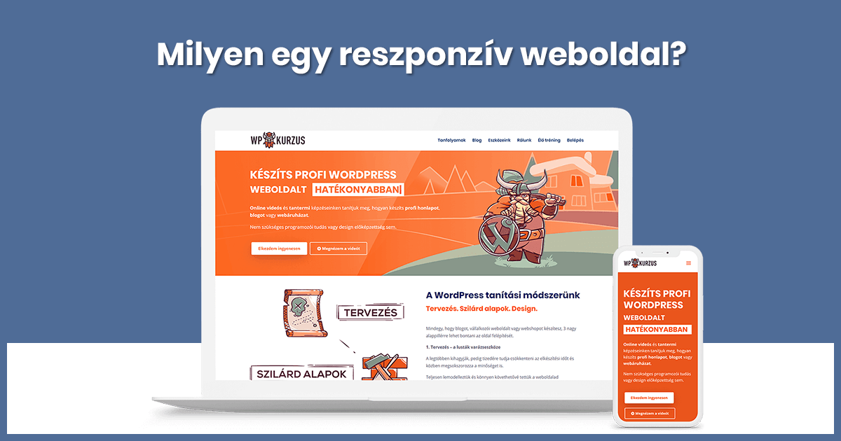 Milyen egy reszponzív weboldal?