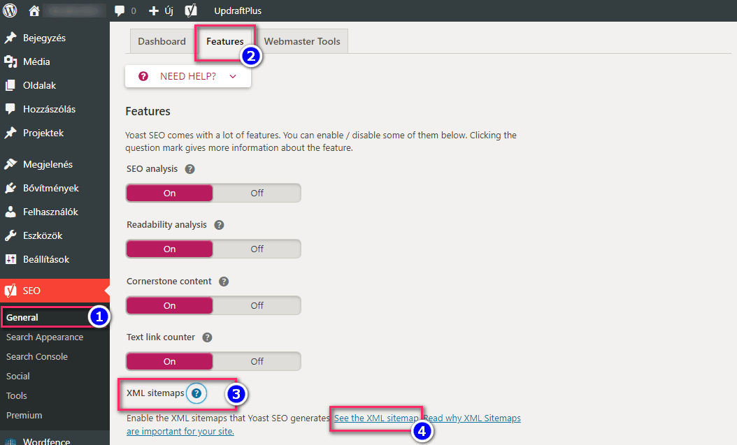 Yoast SEO XML Sitemap URL