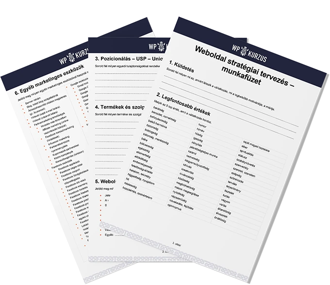 Weboldal stratégia tervezés dokumentum